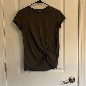 Express gray short  sleeved t shirt with rouching size XS
